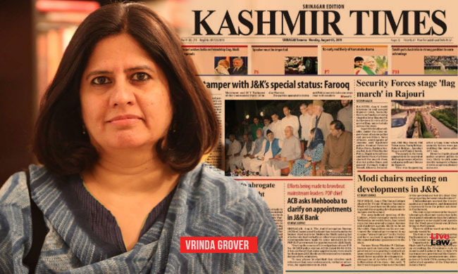 'Can Reasonable Restrictions Extinguish The Right Itself?', Adv Vrinda Grover On Kashmir Lockdown