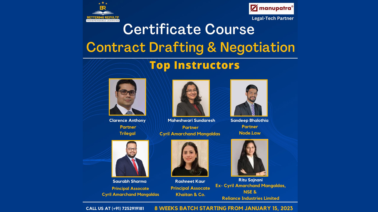 Bettering Results: Learn Contract Drafting & Negotiation from Top Law Firm Partners [Register Now]