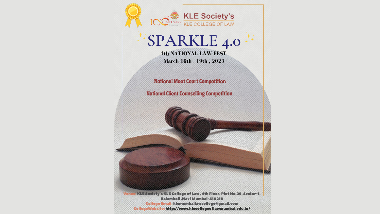 KLE College of Law: 4th National Law Fest [March 16-19]