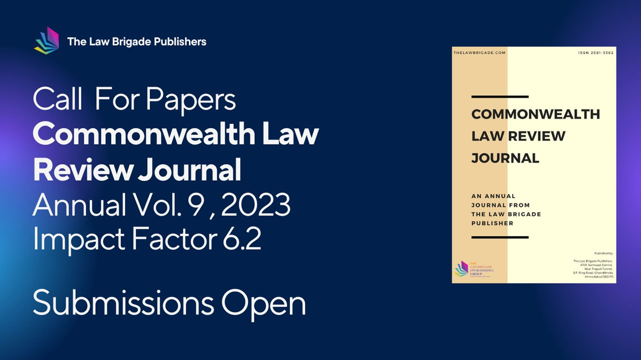 Call For Papers, Commonwealth Law Review