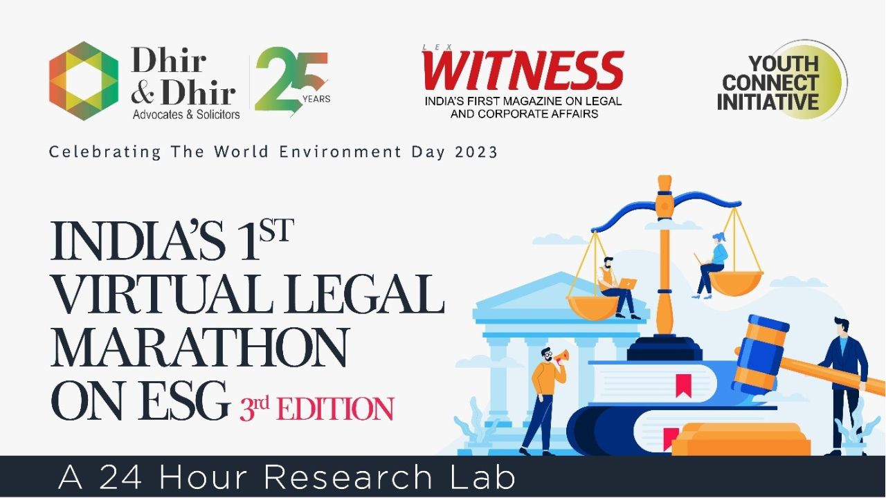 Last 24 Hours to Register for India’s 1st Virtual Legal Marathon on ESG - 3rd Edition - A 24 Hour Research Lab