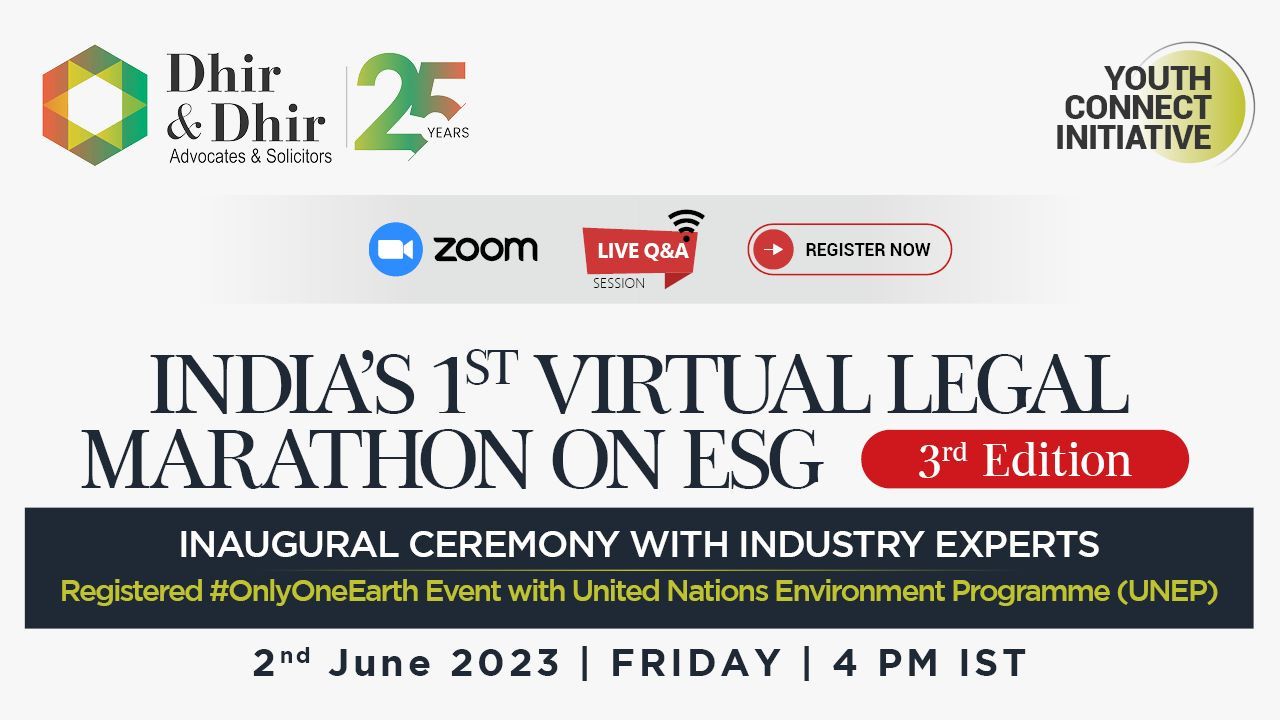 Dhir & Dhir Associates, Virtual Legal Marathon, ESG, World Environment Day