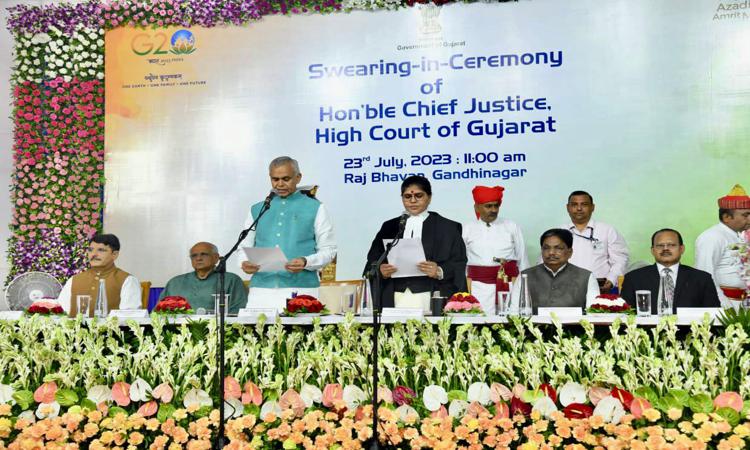 Justice Sunita Agarwal Sworn In As Chief Justice Of Gujarat High Court