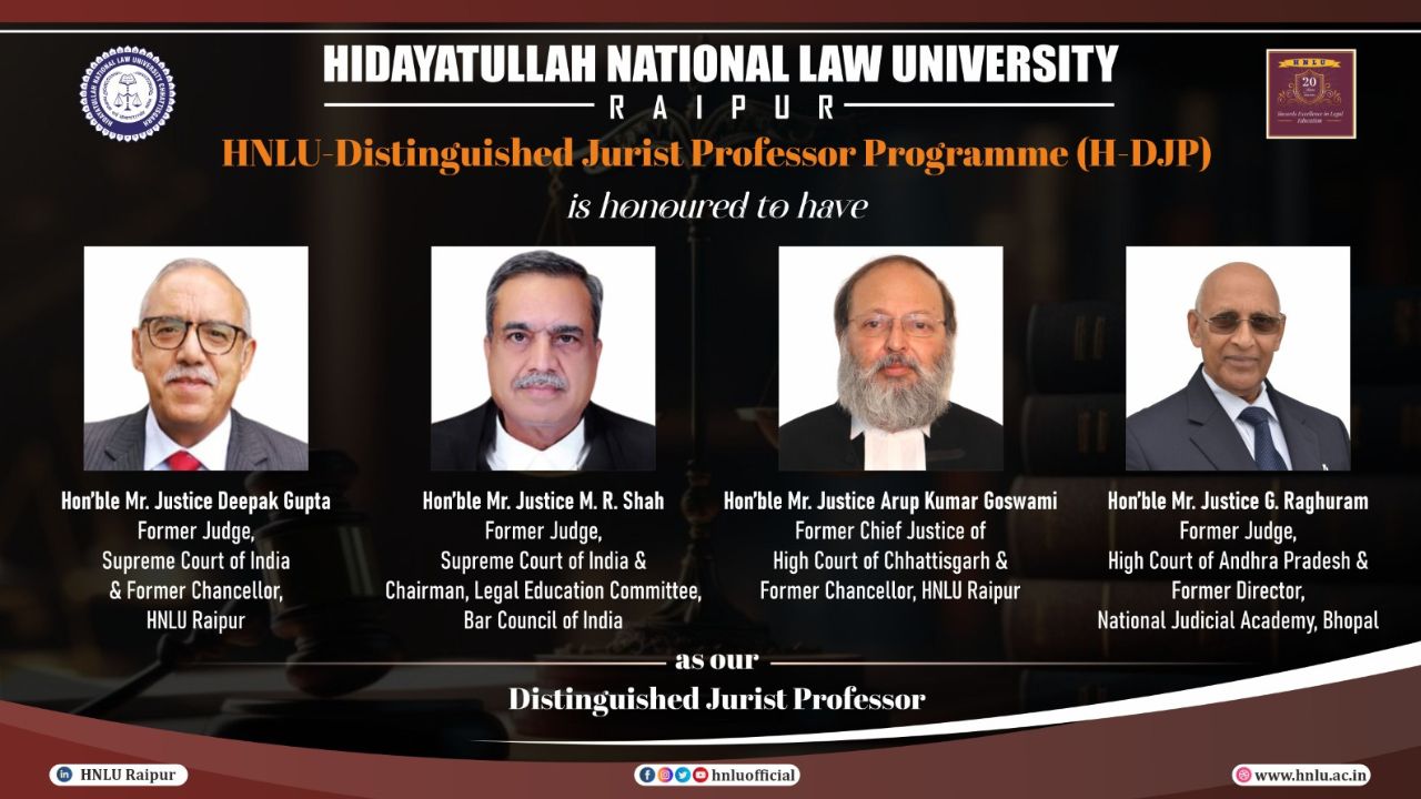 HNLU Launches Distinguished Jurist Professor Programme To Commemorate Gandhi Jayanti