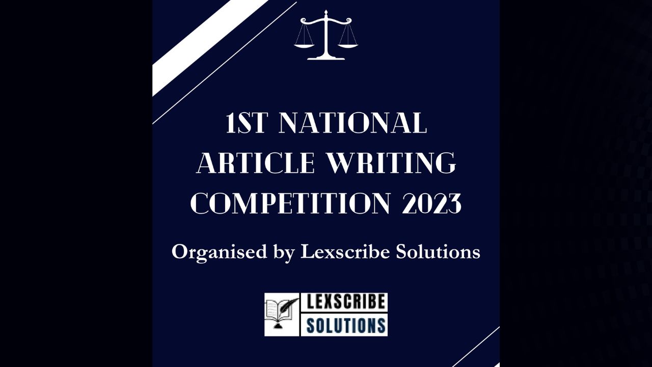 Lexscribe Solutions:1st National Article Writing Competition