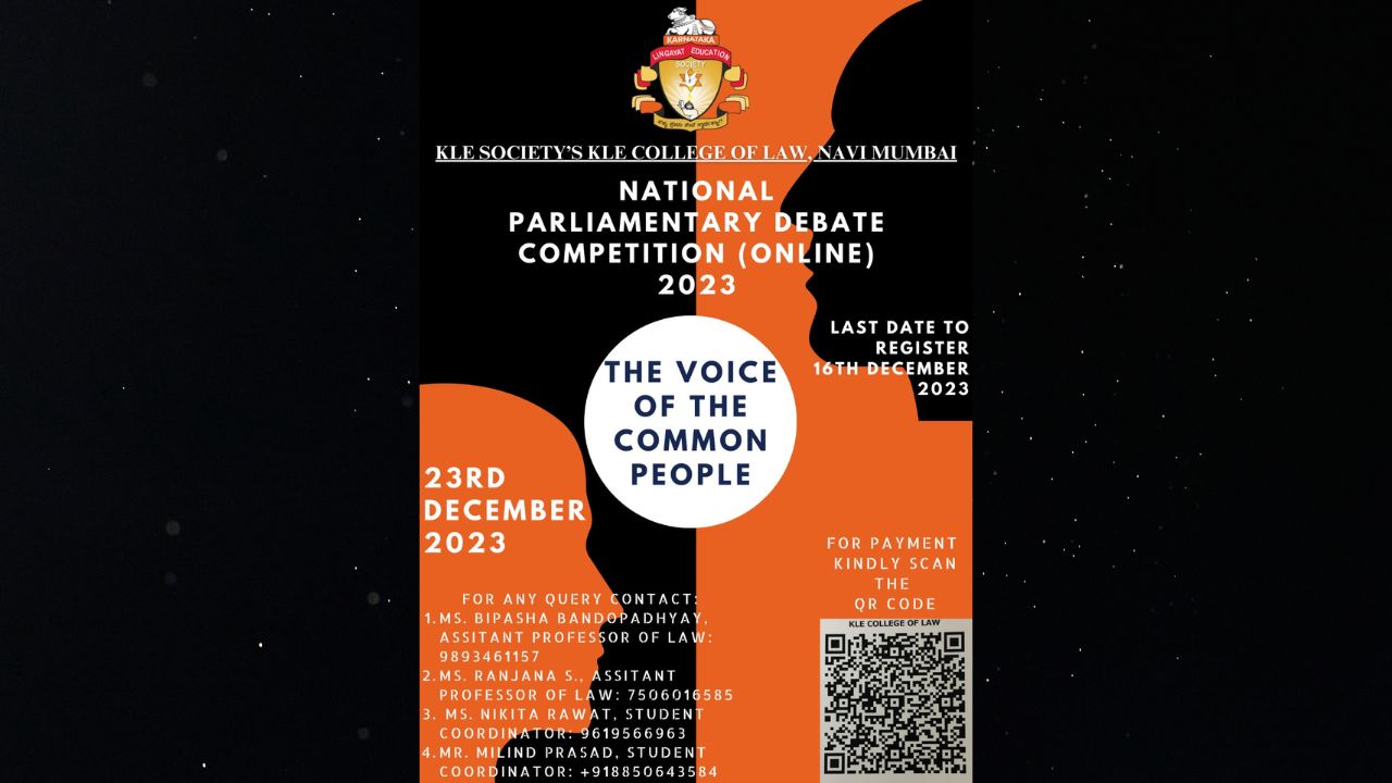 KLE College of Law, National Parliamentary Debate Competition