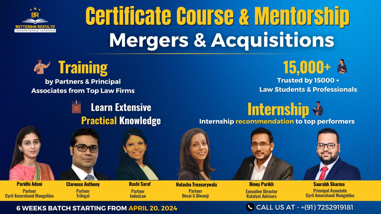 Bettering Results: Learn Mergers & Acquisitions Law Practice From Top Law Firm Partners [Register Now]