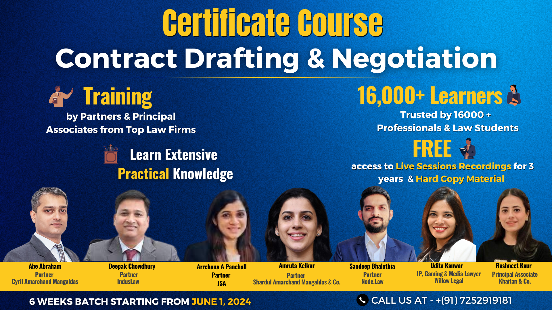 Learn Contract Drafting & Negotiation From Top Law Firm Lawyers At Bettering Results [Register Now]