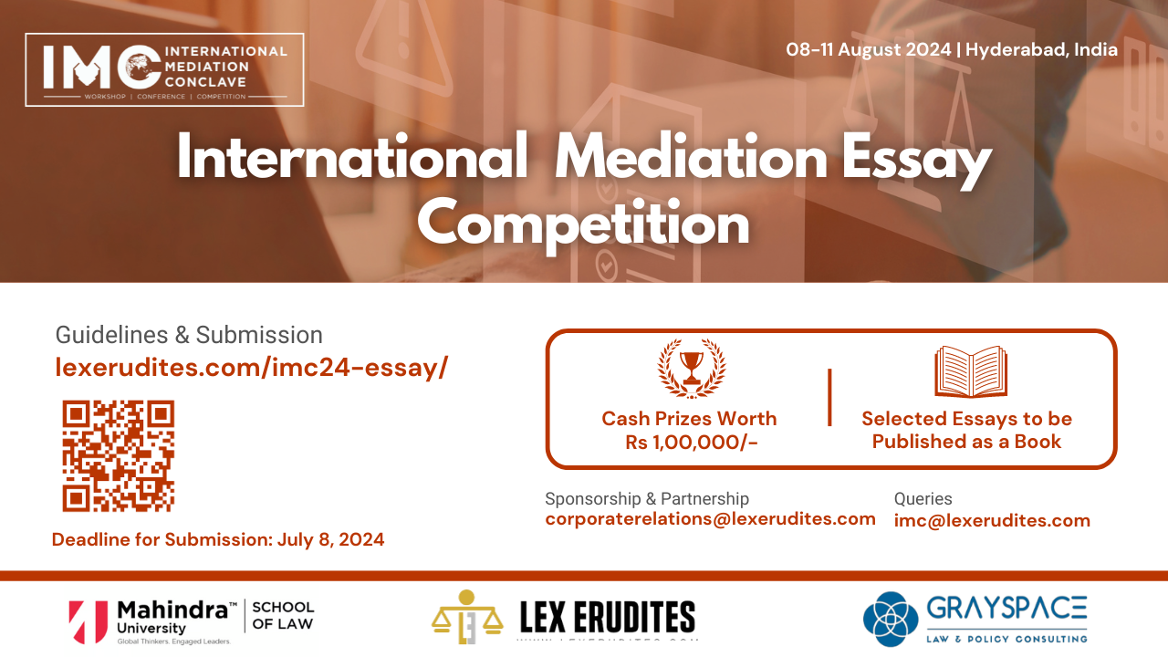 Mahindra University: International Mediation Essay Competition, 2024