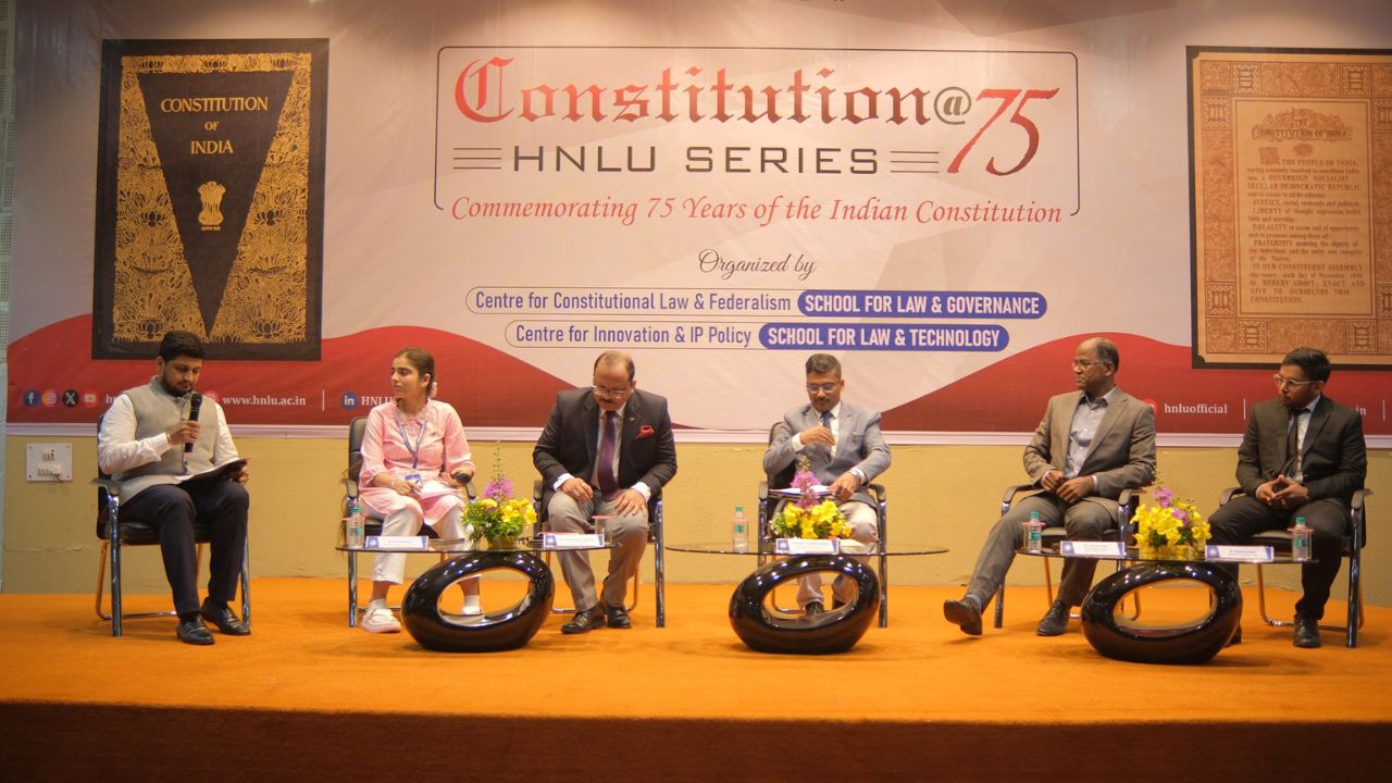 HNLU Celebrates 78th Independence Day And Launches: 'Constitution@75: HNLU Series'