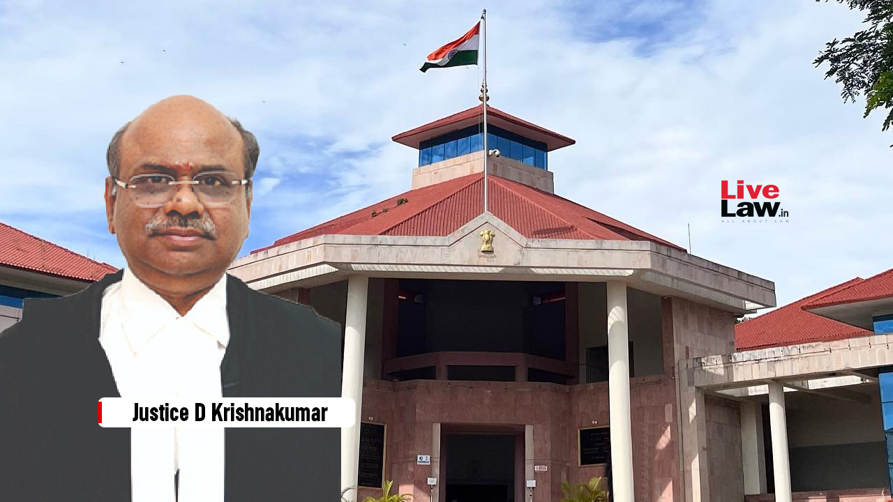 Supreme Court Collegium Recommends Appointment Of Madras HC Judge D Krishnakumar As Manipur HC Chief Justice