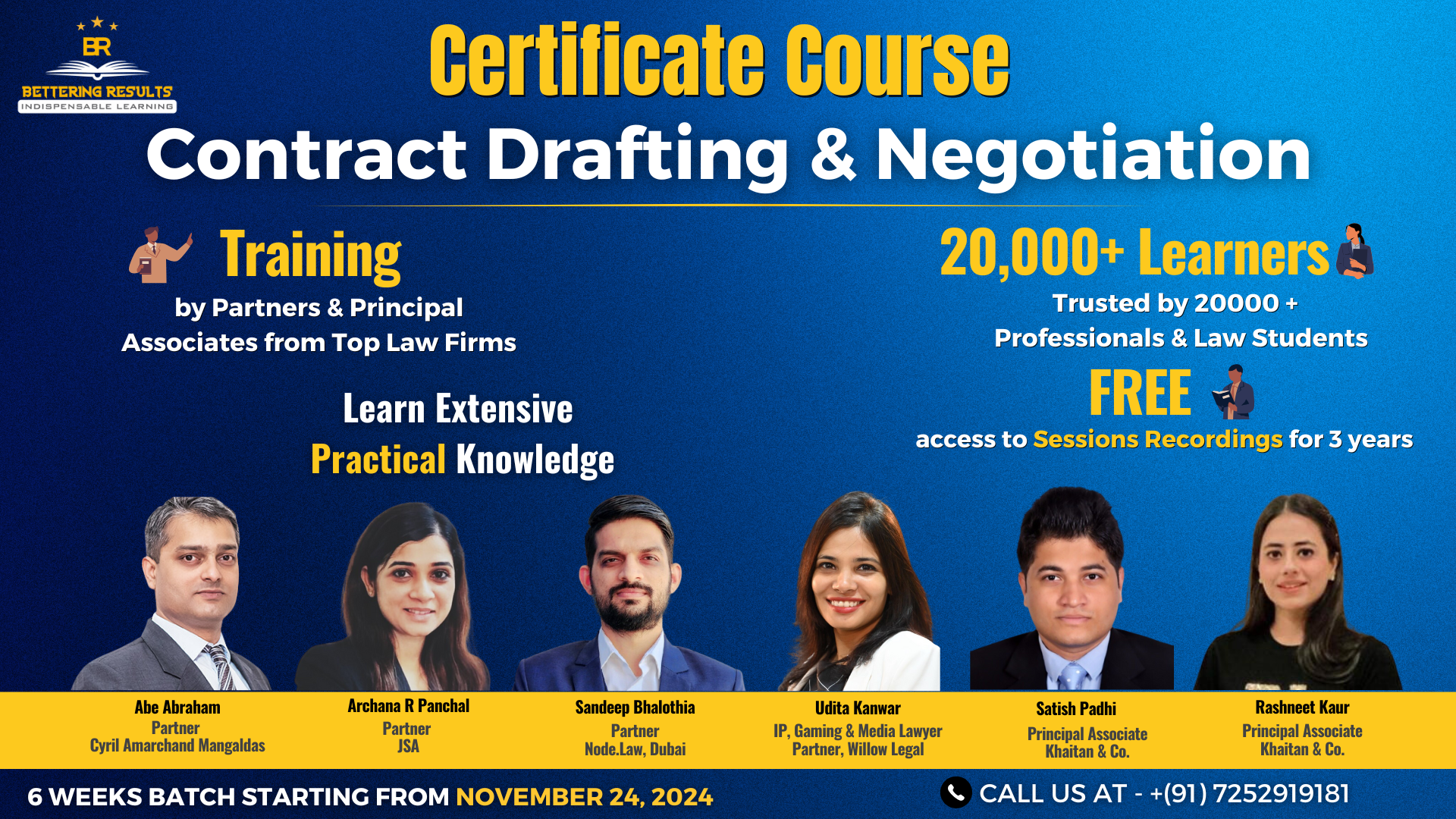 [Advt.] Certificate Course On Contract Drafting & Negotiation By Bettering Results: Register Now!