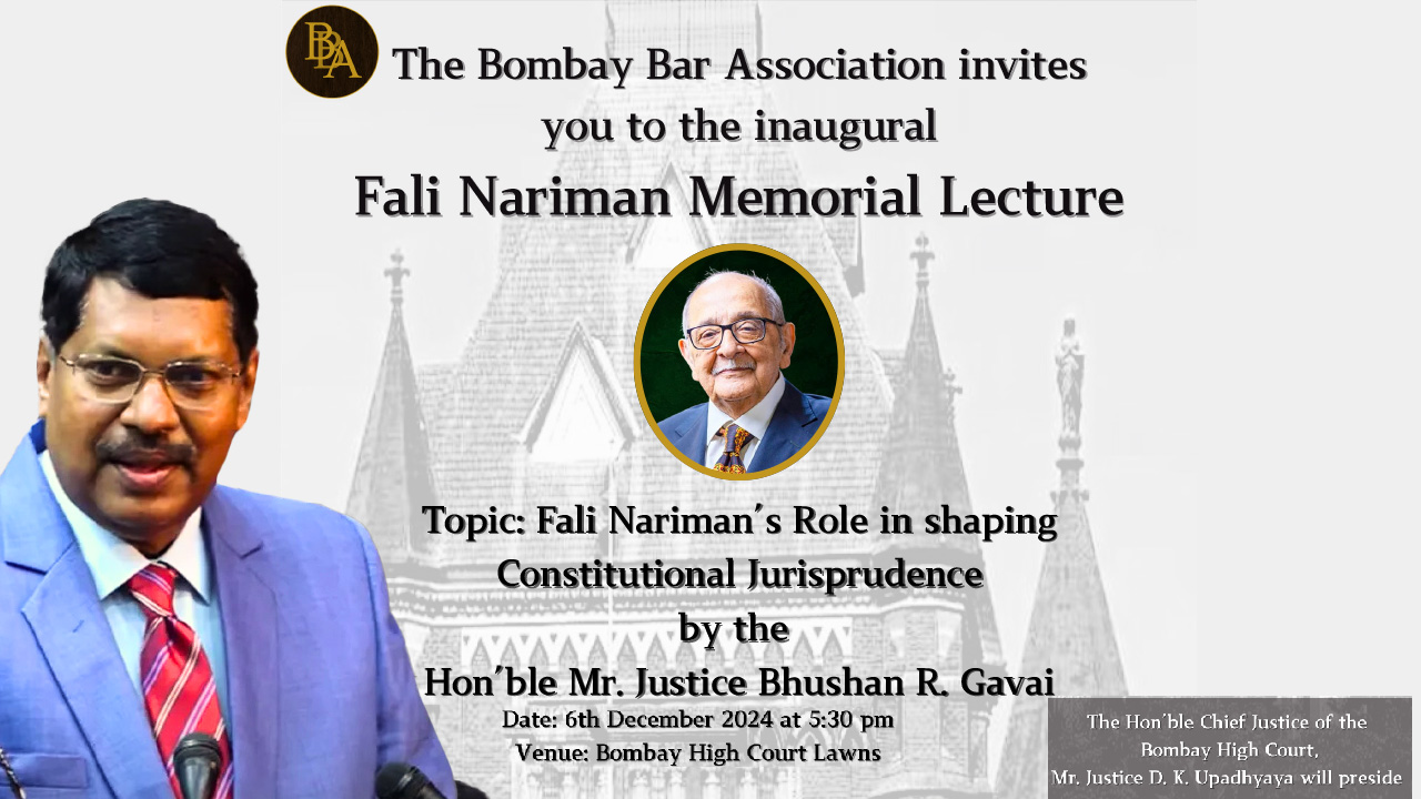 Justice B. R. Gavai To Deliver The Inaugural Nariman Memorial Lecture On 'Fali Nariman's Role In Shaping Constitutional Jurisprudence' [6th December]