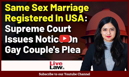 Same Sex Marriage Registered In Usa Supreme Court Issues Notice On Gay Couples Plea Video 